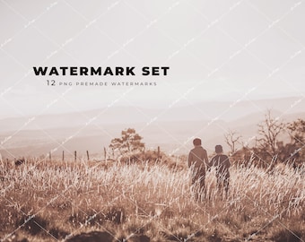 Premade Watermark Set: PNG Overlays for Photography