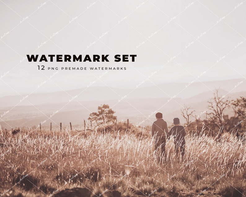 Premade Watermark Set/Watermark To Protect Your Images and Online Artwork/Watermarks/PNG Watermark Overlays/Photography Watermark/D180 image 1