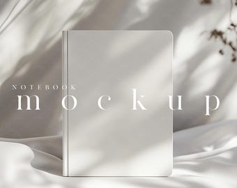 Notebook Mockup: 6x8 Journal Template (JPG PSD)
