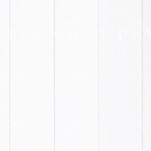 May include: White painted wood panelling with a vertical grain pattern.