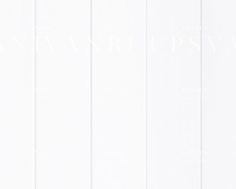 May include: White painted wood panelling with a vertical grain pattern.