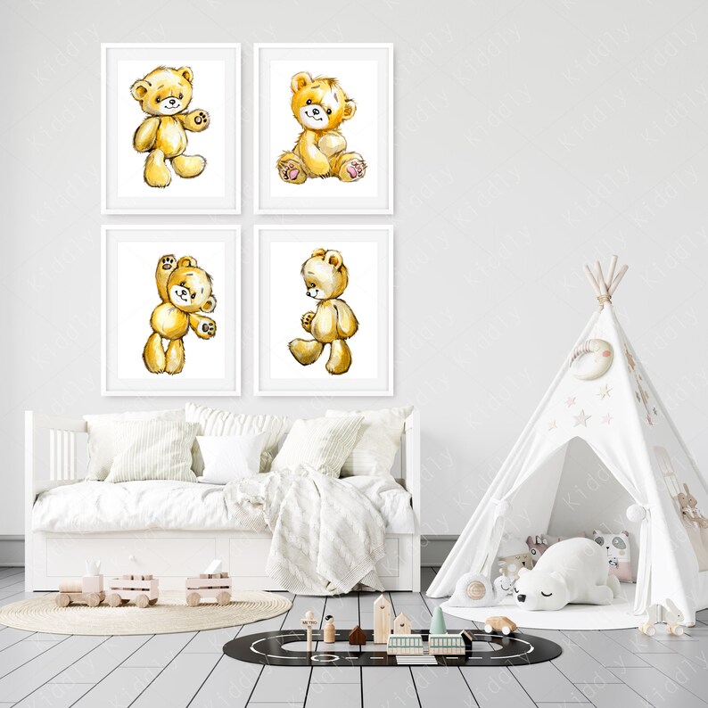 Download 8x10 Kids Interior Nursery 4 Frame Mockup /Simple Clean | Etsy