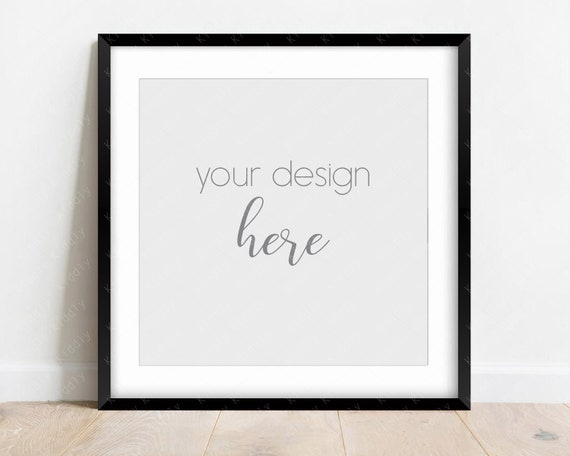 Design Della Cornice Nera Mockup Nero Con Cornice Quadrata In Legno E