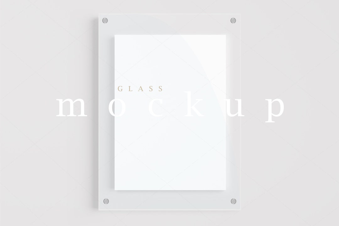 Glass Frame Mockup/ Digital A4 Mockup /modern Glass Portrait Styled Mockup/simple Minimalist