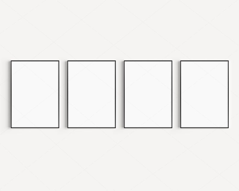 A4 Thin Mockup Frames Set of 4/ Modern Digital Mockup/simple Etsy