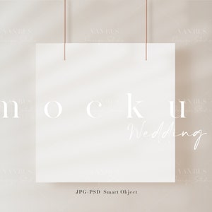 Square Wedding Sign Mockup / Wedding Seating Chart Poster Mockup / Large Venue Event Welcome Sign Mockup Template / JPG PNG PSD Smart Object / D27