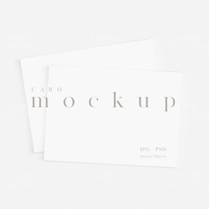 Maqueta de tarjeta sencilla/Maqueta de tarjeta de invitación moderna de 5x7/Maqueta de baby shower de boda/Papelería minimalista sencilla/Objeto inteligente JPG/PSD/N375