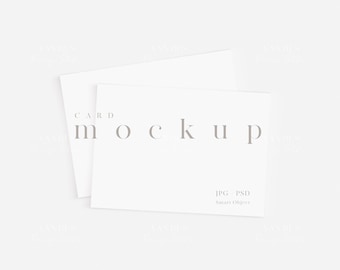 Modern 5x7 Card Mockup: Simple Invitation Stationery (JPG, PSD)