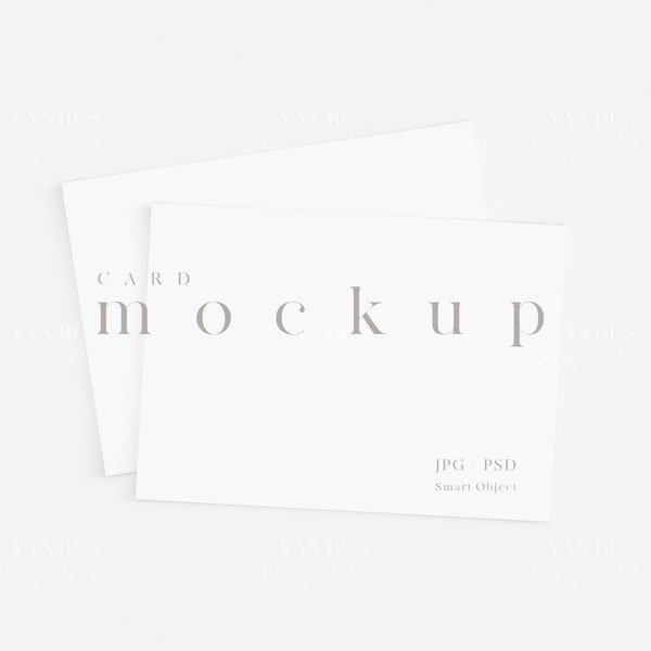 Simple Card Mockup/Modern 5X7 Invitation Card Mockup/Wedding Baby Shower Mockup/Simple Minimalist Stationery/JPG PSD Smart Object/N375