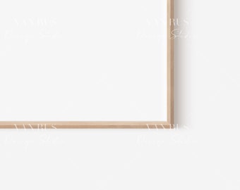 Horizontal wooden Frame Mockup - Mockup World