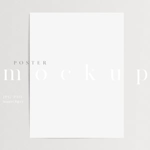 Maqueta de póster 3x4/Maqueta de calendario simple/Maqueta de estilo delicado/Pantalla de maqueta de póster mínimo/Póster moderno/Objeto inteligente JPG PSD/N5