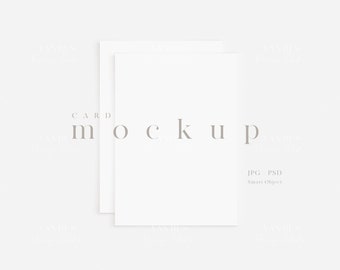 May include: A white card mockup with the text "CARD MOCKUP" and "JPG - PSD Smart Object" on a white background.