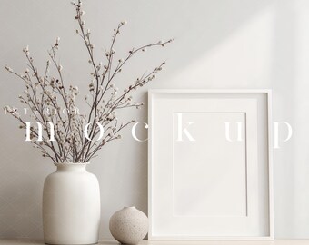 Mockup Frame in Scandinavian Interior (PSD, JPG)