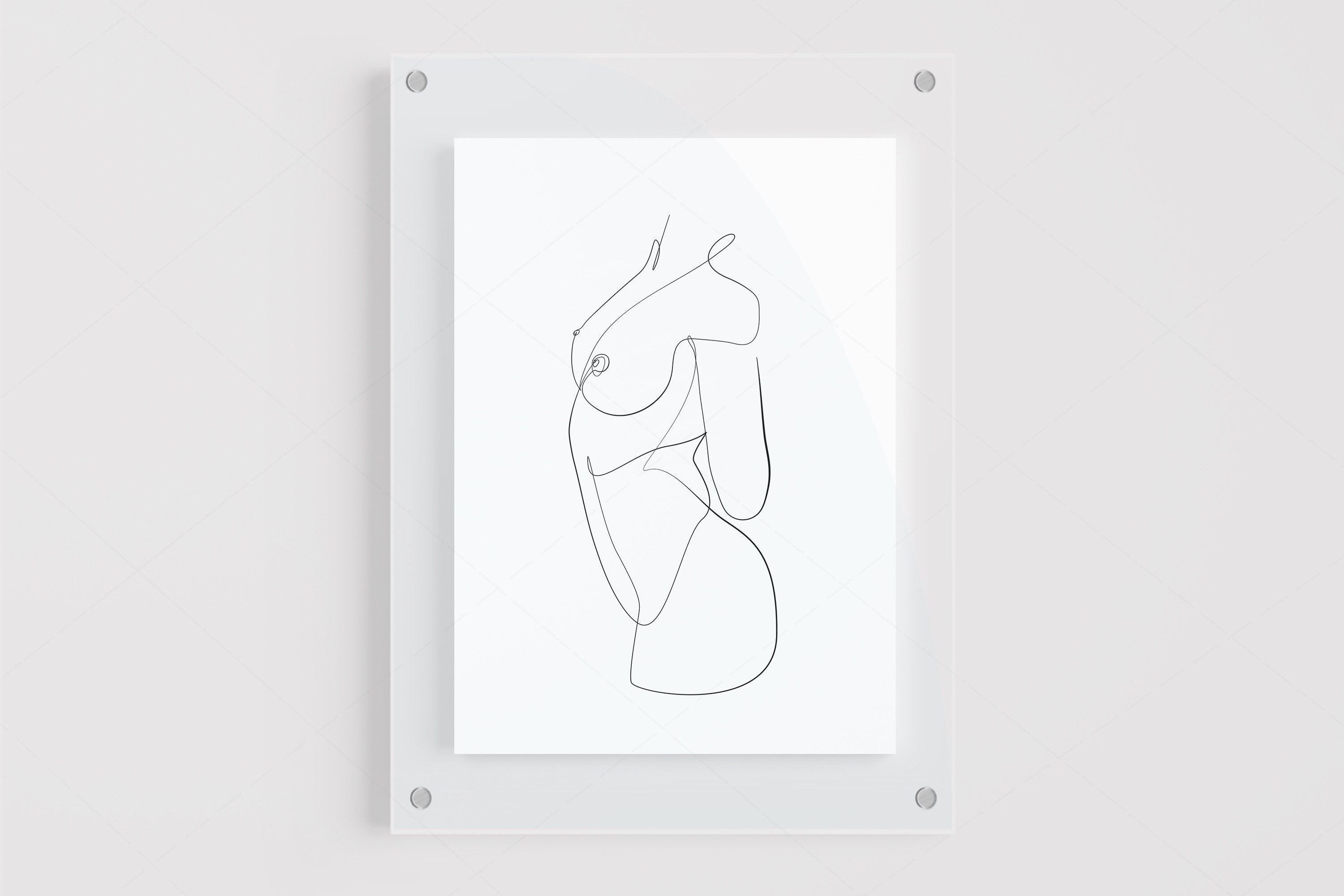 Glass Frame Mockup/ Digital A4 Mockup /modern Glass Portrait Etsy