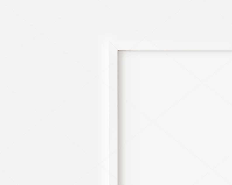 White Frame Mockup Modern Digital Mockup11x14 Minimalist White Framed Art DisplayVertical Frame Template PNG JPG PSD Smart ObjectM485