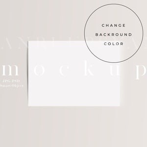 5 x 7 aanpasbare kaart Mockup/moderne neutrale uitnodiging eenvoudig mockup/minimalistische wenskaart baby shower sjabloon/JPG PSD Smart Object/H53