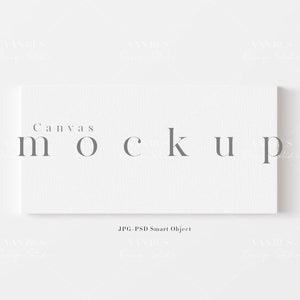 2x1 Leinwand Mockup Display/Simple Canvas Mockup für 2:1 Kunstwerk/Einfaches modernes Gemälde Mockup/Minimal Design/JPG PSD Smart Object/D19