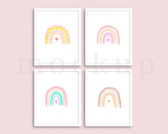 8x10 Frame Mockup Set Of 4 Digital Mockups Pastel Pink Etsy