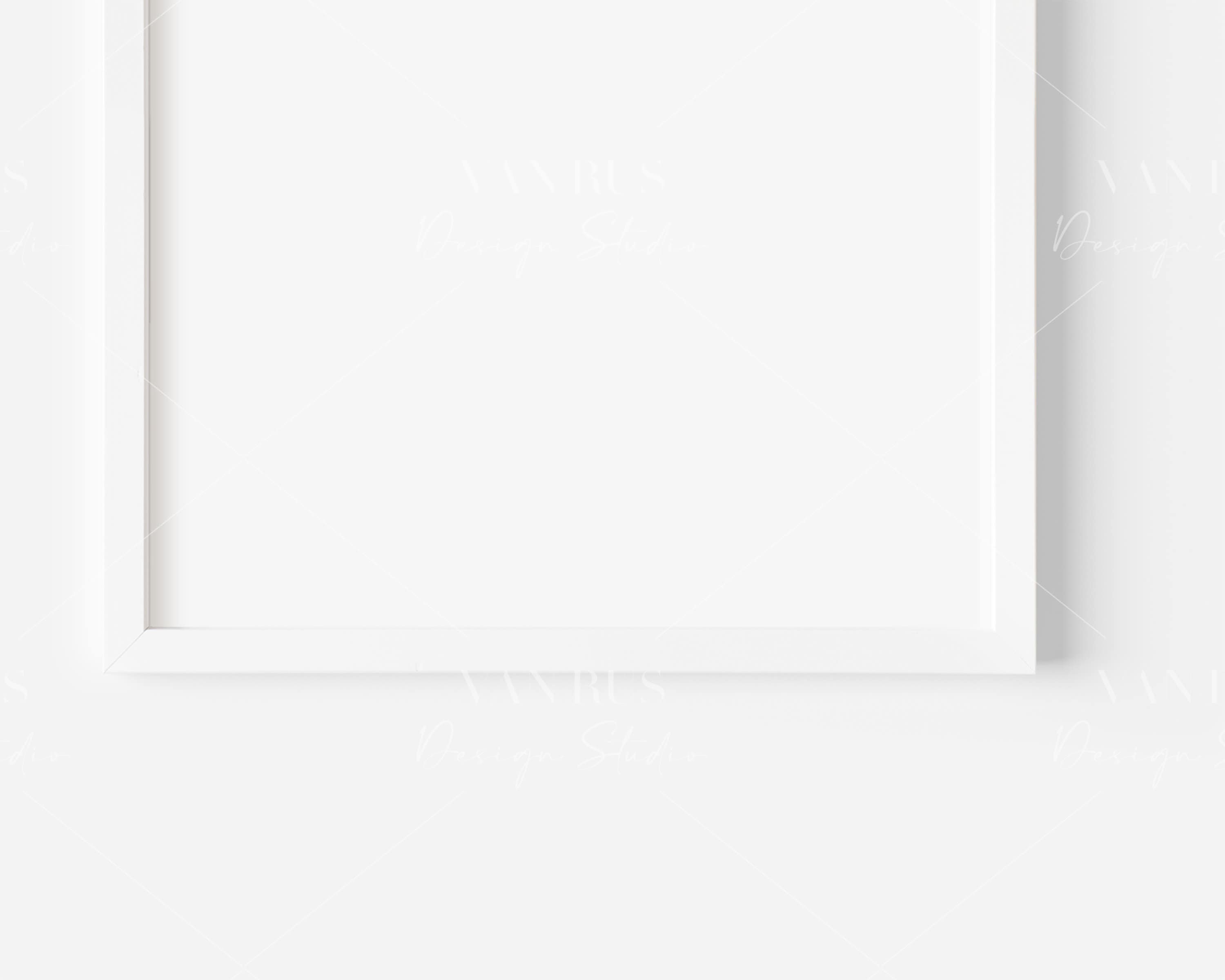 White Frame Mockup/modern Square Minimalist White Framed Art Etsy