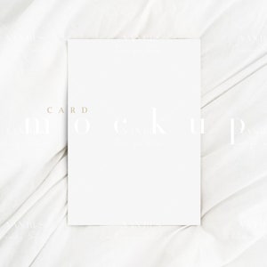 5x7 Karten Mockup/ Weiße Blätter Hintergrund/Moderne Winter Weihnachten Mockup/Hochzeit Baby Shower Mockup/ Einfaches Design/JPG PSD Smart Object/N59