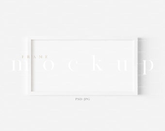 May include: White frame mockup with the text "FRAME MOCKUP PSD, JPG" at the bottom.