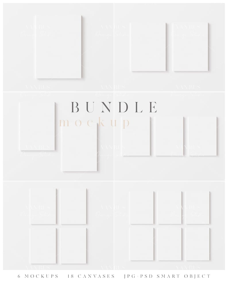 A4 5x7 Canvas Mockup Bundle/simple Canvas Mockup for A4A3 Etsy