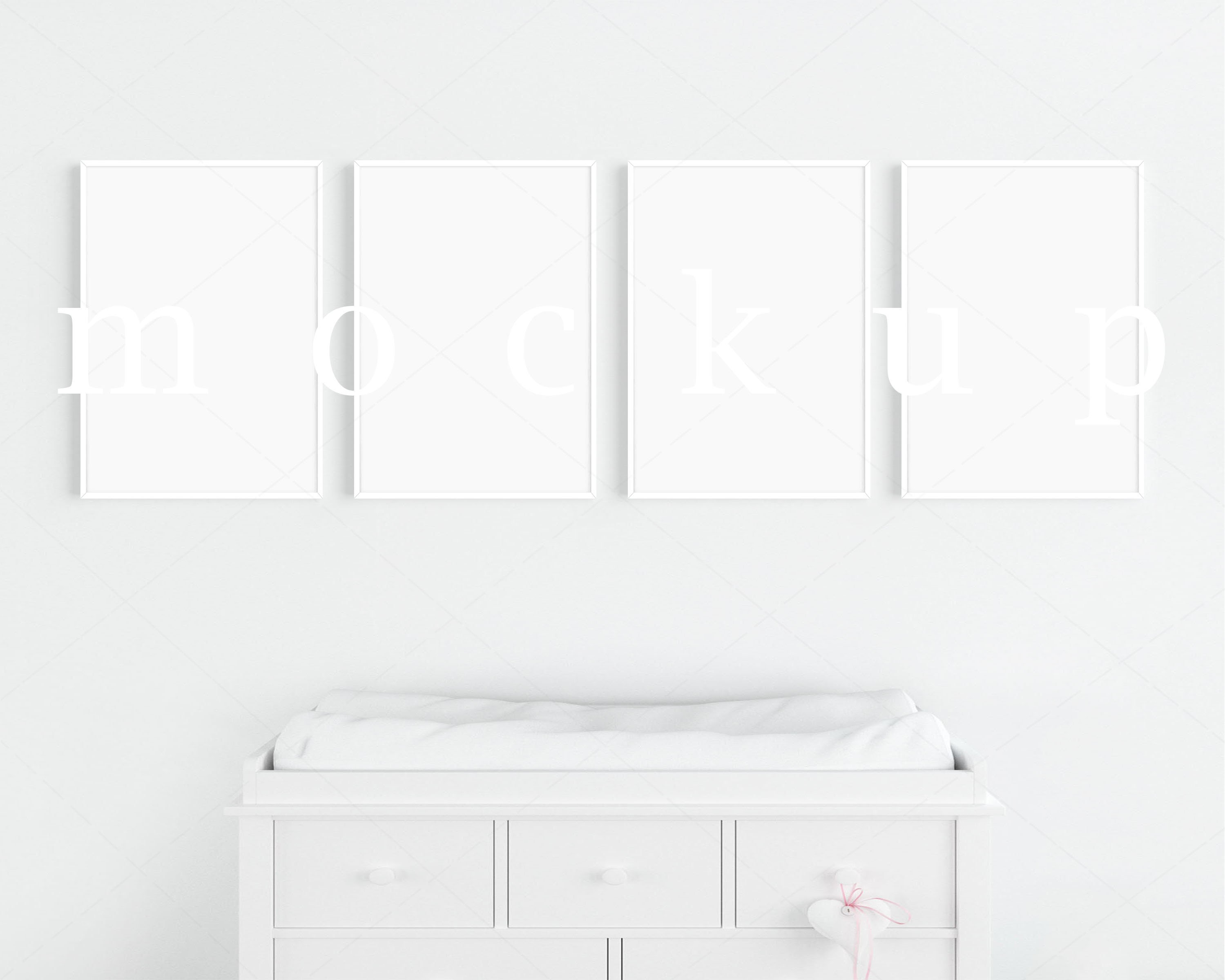 Download A4 Kids Interior Nursery Frame Mockup Digital Mockups White Etsy