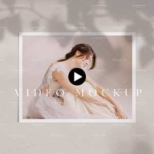 17x22 Poster Video Mockup/Modern Neutral Poster Simple Mockup/Minimalist Boho Print Mockup Display/JPG PSD Smart Object/V24