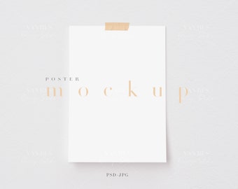 Modern Gray Poster Mockup: A4 A3 Flyer Display (PSD JPG)