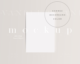 5x7 Card Mockup: Neutral Invitation, Simple Design (JPG, PSD)