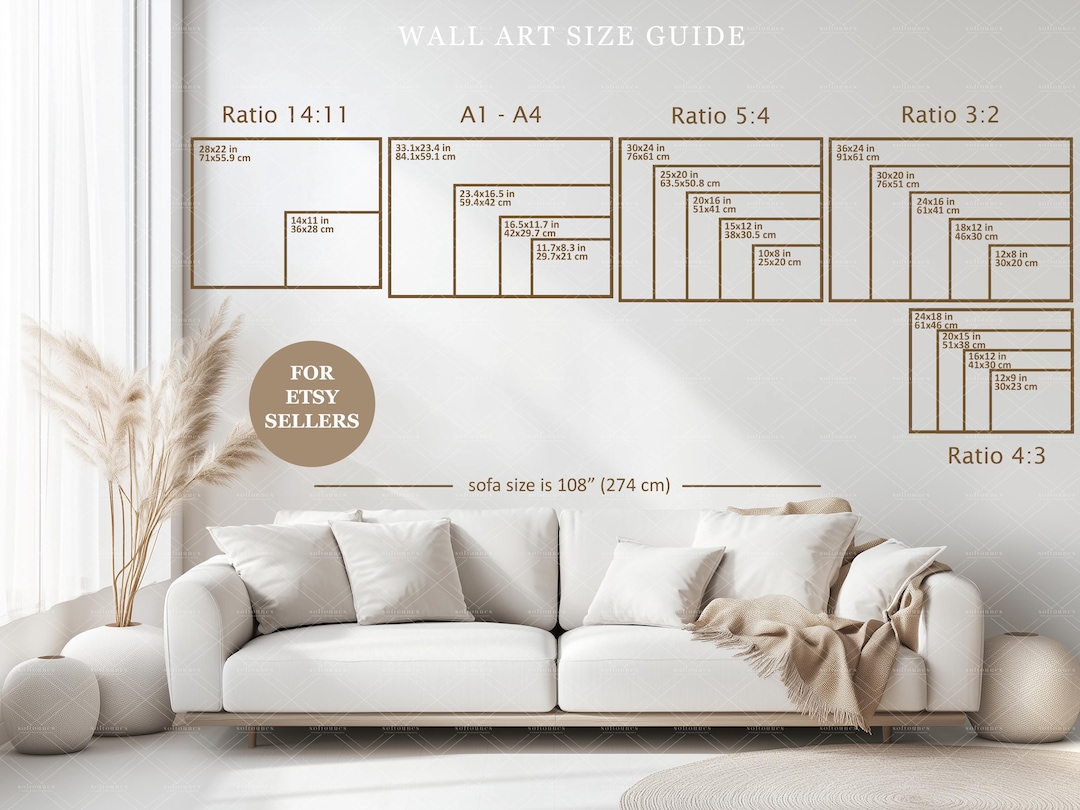 Etsy Shop Art Size Guide: Frame Ratio Chart (JPG Digital Download) - Etsy
