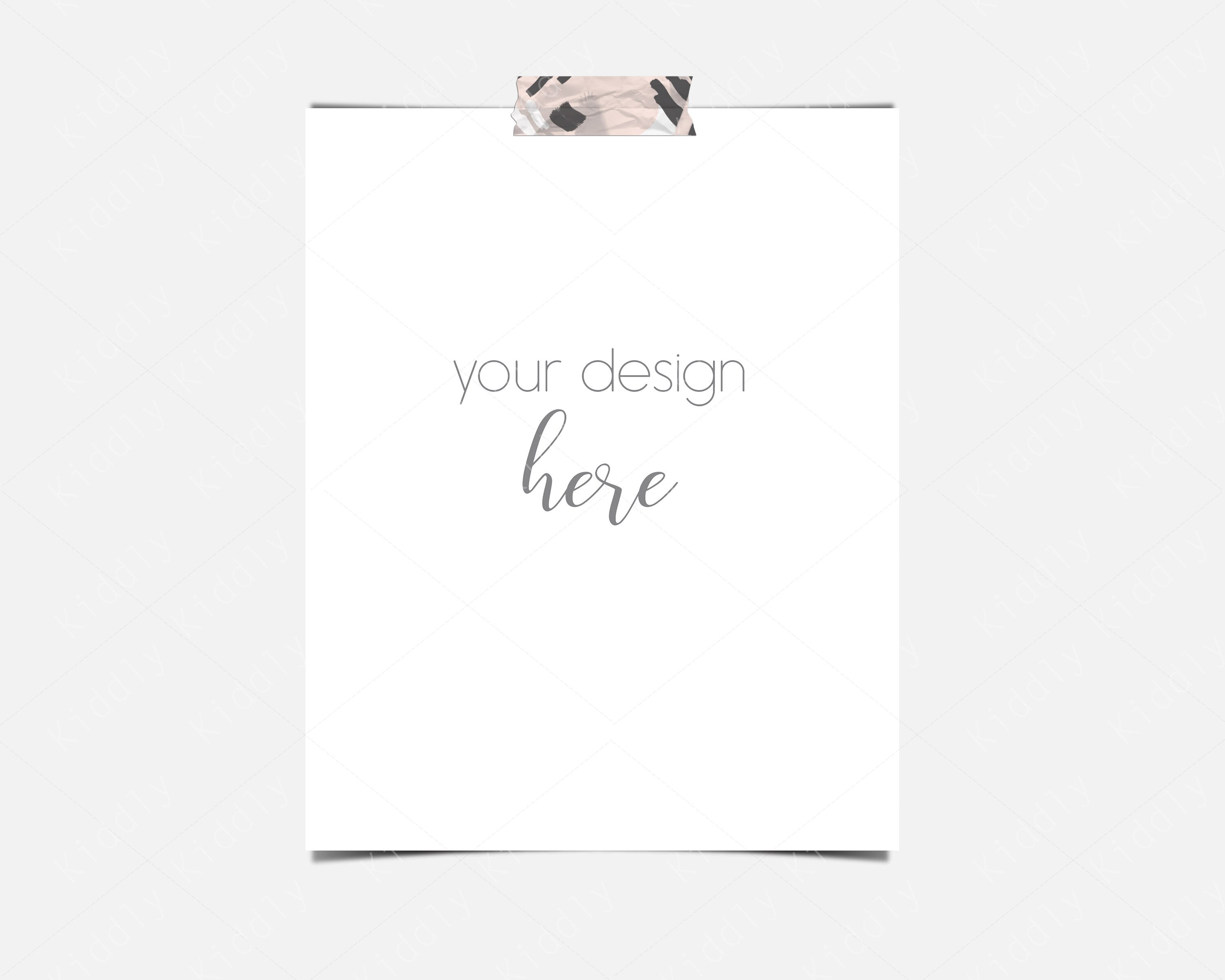 Download 8x10 Poster Mockup/ Blush Washi Tape Poster Mockup Art | Etsy