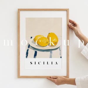 Vertical Frame Mockup: Modern Art Display with Hands (JPG PSD A4)