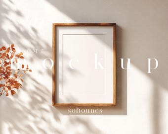 Bohemian Wooden Frame Mockup (5x7, PSD, JPG)