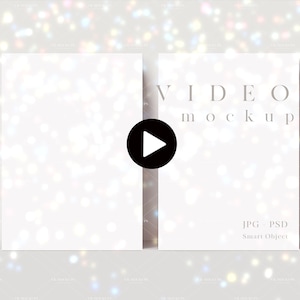 5X7 Boho Karte Video Mockup/Modern Neutral Einladung Einladung /Bokeh Lights Grußkarte Baby Shower Mockup/JPG PSD Smart Objekt/V27