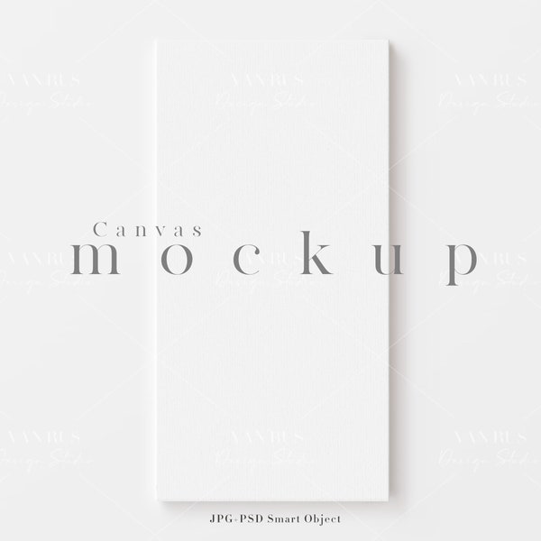 2x1 Canvas Mockup Display/Simple Canvas Mockup for 2:1 Artwork/Simple Modern Painting Mockup/Minimal Design/JPG PSD Smart Object/D20