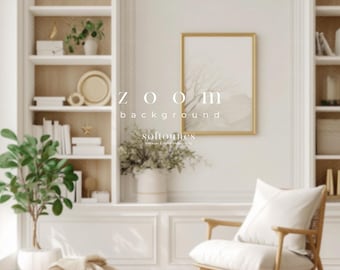 Fondo de pantalla para Zoom de un acogedor y luminoso apartamento escandinavo (descarga digital JPG)