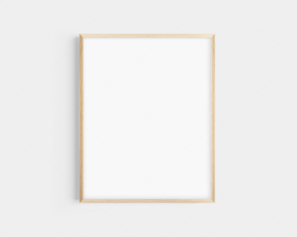 11x14 Wood Frame Mockup/ Modern Thin Digital Mockup/Wood Etsy