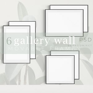 Movable Frames Mockup Bundle/Digital Mockups/Black A4 Frames/ Minimalist Frames/ Changeable Background/Gallery Wall Mockup/JPG PNG PSD/M231