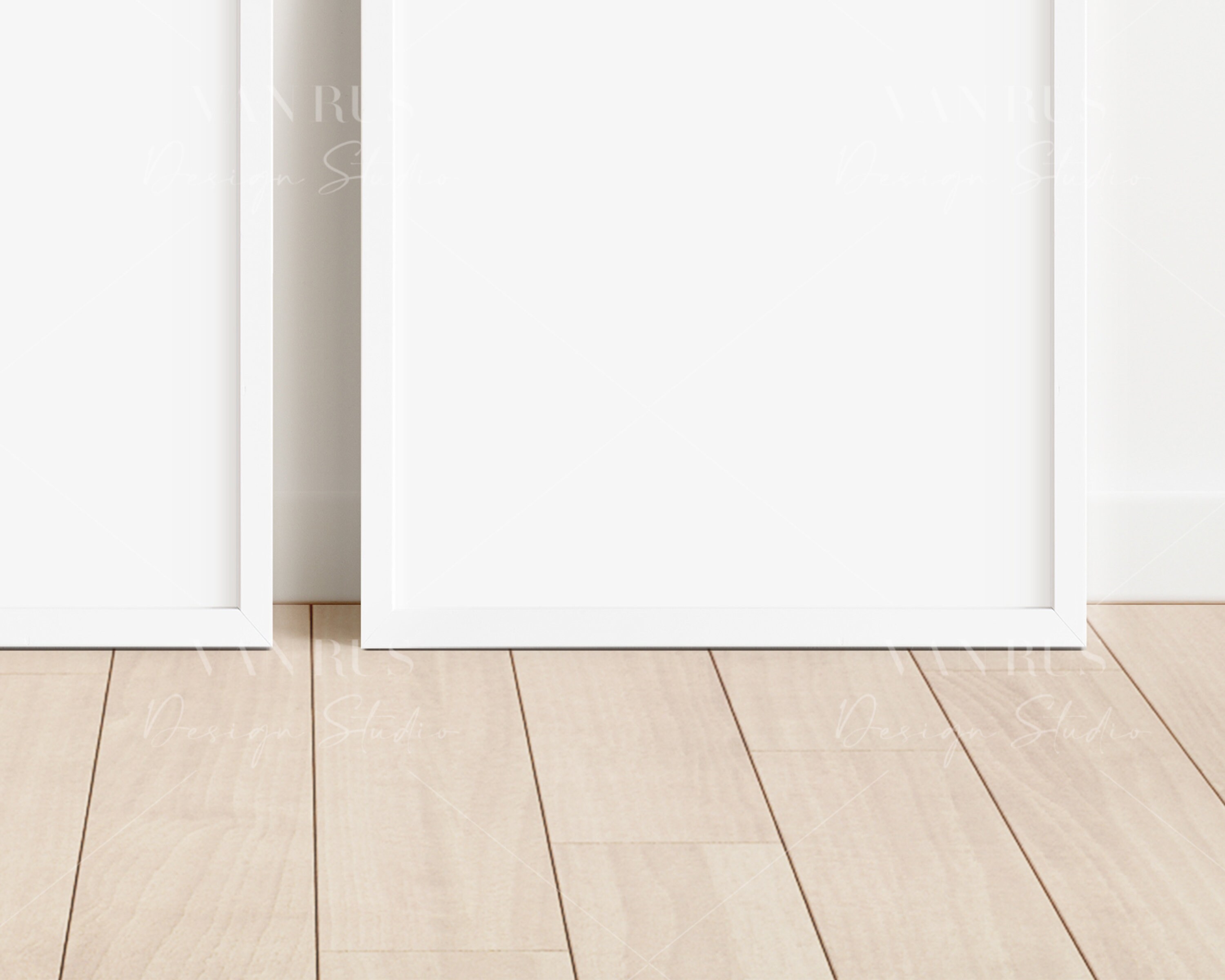 A4 Frame Mockup/ Digital Mockup With Mat/White Landscape Styled Mockup