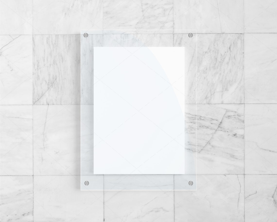 Glass Frame Mockup/ Digital A4 Mockup /Wet Glass Bathroom Etsy