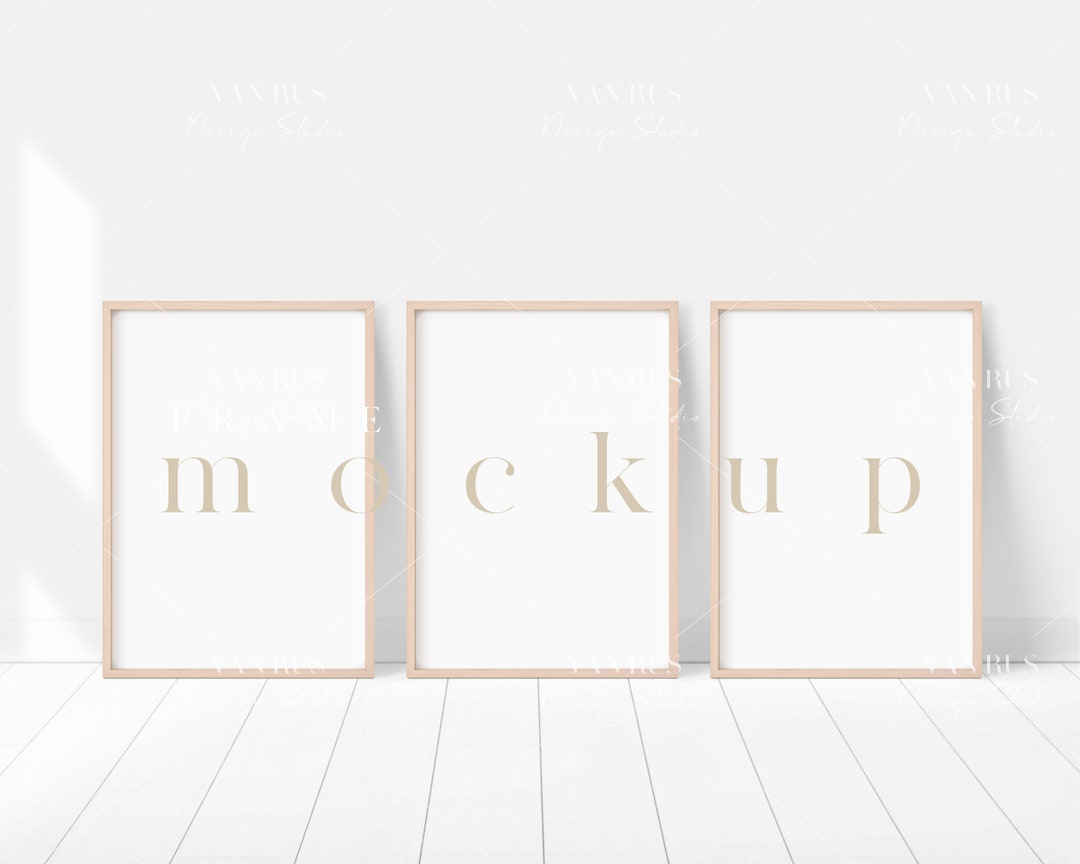 Maquete de moldura de madeira escandinava/Moderno Nórdico A4 ...