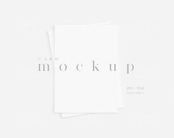 5x7 Card Mockup: Simple Stationery, JPG PSD (Digital Download)