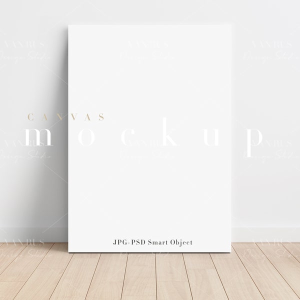 Vertical Canvas Mockup Display/Large Canvas Mockup for Portrait Artwork/Simple Modern Mockup Painting Display/JPG PSD Smart Object/N139