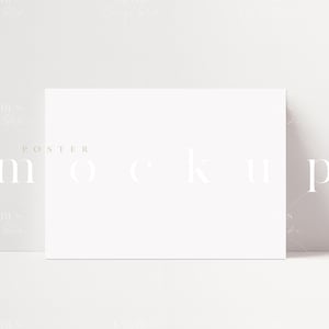 Maqueta de póster A4, A3/Maqueta minimalista moderna/Maqueta de visualización de calendario simple/Maqueta de impresión de póster horizontal/JPG PSD Objeto inteligente/Código: N272