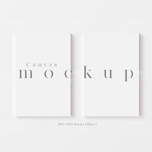 2x3 Canvas Mockup Duo/Simple Canvas Mockup for 2x3 Artwork/Simple Modern Painting Mockup Display/Minimal Design/JPG PSD Smart Object/D116