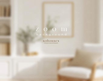 Soft Blurred Scandinavian White Apartment Zoom Background (JPG Digital Download)