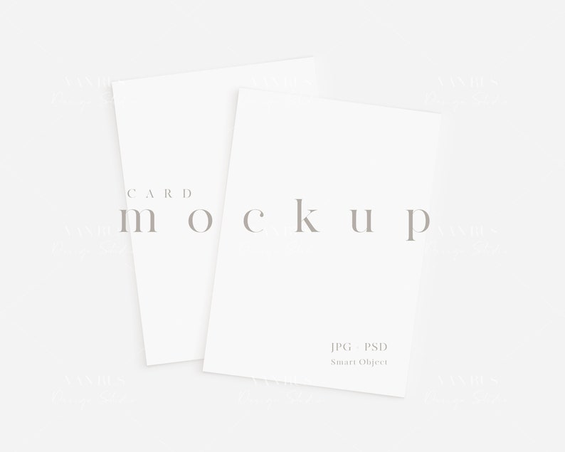 Simple Card Mockup/Modern 5X7 Invitation Card Mockup/Wedding Baby Shower Mockup/Simple Minimalist Stationery/JPG PSD Smart Object/N266 