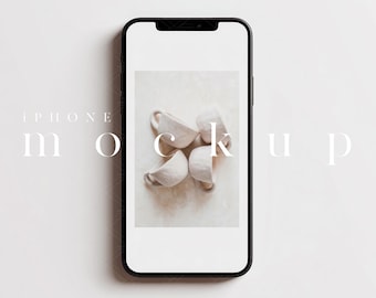 Minimal iPhone Mockup for Branding, Website & Digital Product Display (JPG, PNG, PSD)