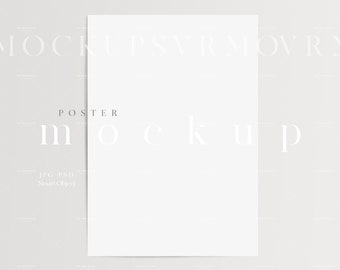 A4 Poster Mockup: Simple Modern Display (JPG, PSD)